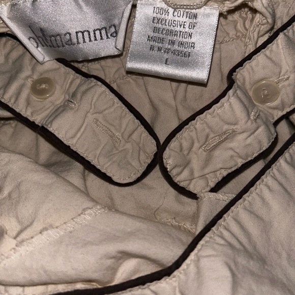 Maternity Tank Blouse With Adjustable Button Straps, Back Tie And Boho Stitch - Picture 3 of 3